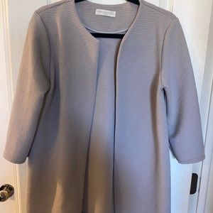 Dove gray open cut jacket
